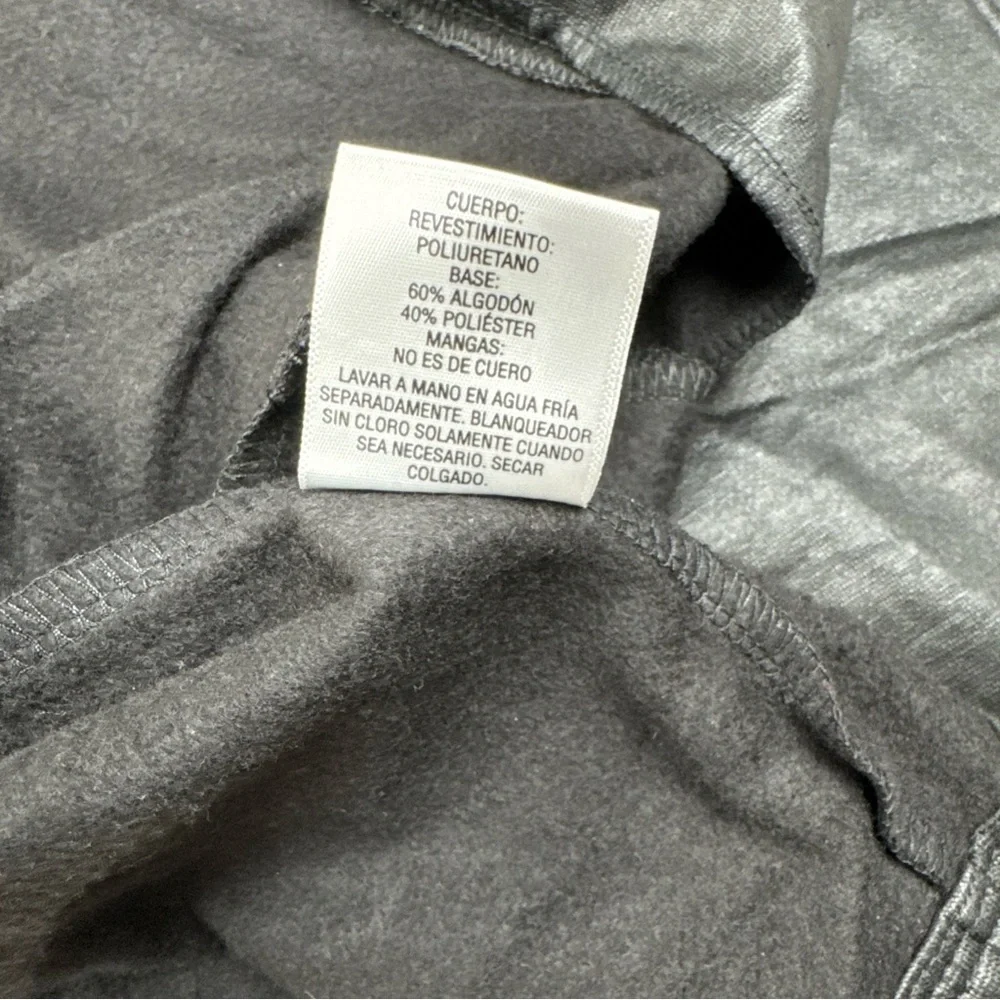 INC International Concepts Jacket Mens XL Black Leather Moto Bomber DV